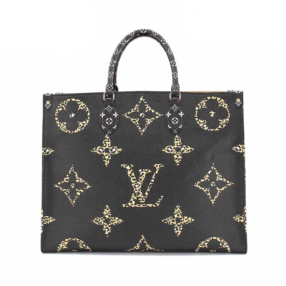 Louis Vuitton Monogram Jungle Onthego GM Tote Shoulder Bag Noir